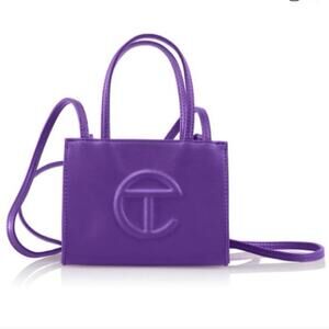 Telfar Bag Purple Grape Crossbody Mini Shopping Bag Vegan Leather